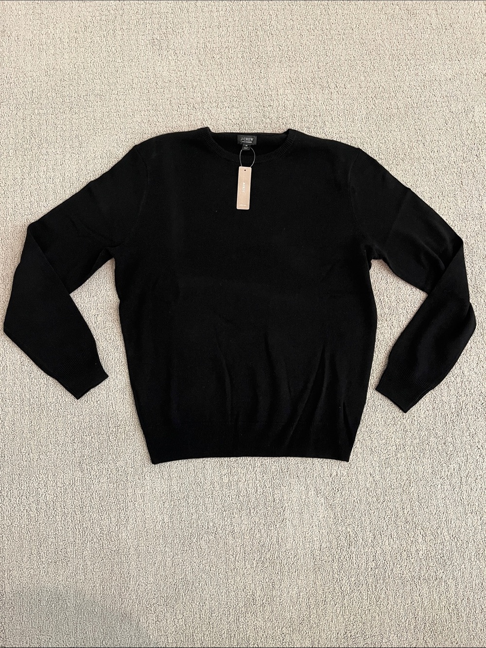 J. Crew Black Crewneck Sweater - 100% Cashmere